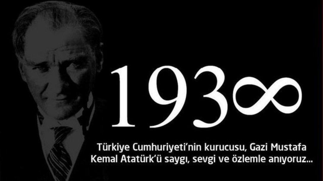 Müdürümüz Sn.Nesrin Kakırman'ın 10 Kasım Atatürk'ü Anma Günü Mesajı..